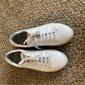 white leather sneaker